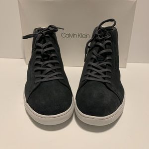Calvin Klein Men's Frey High- Grey Top Suede Fashion Sneakers